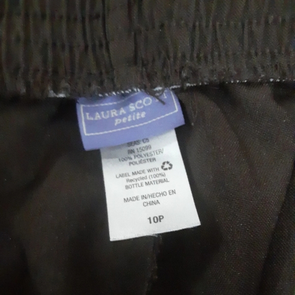 Laura Scott Brown Slacks Size 10 Petite - Picture 6 of 6
